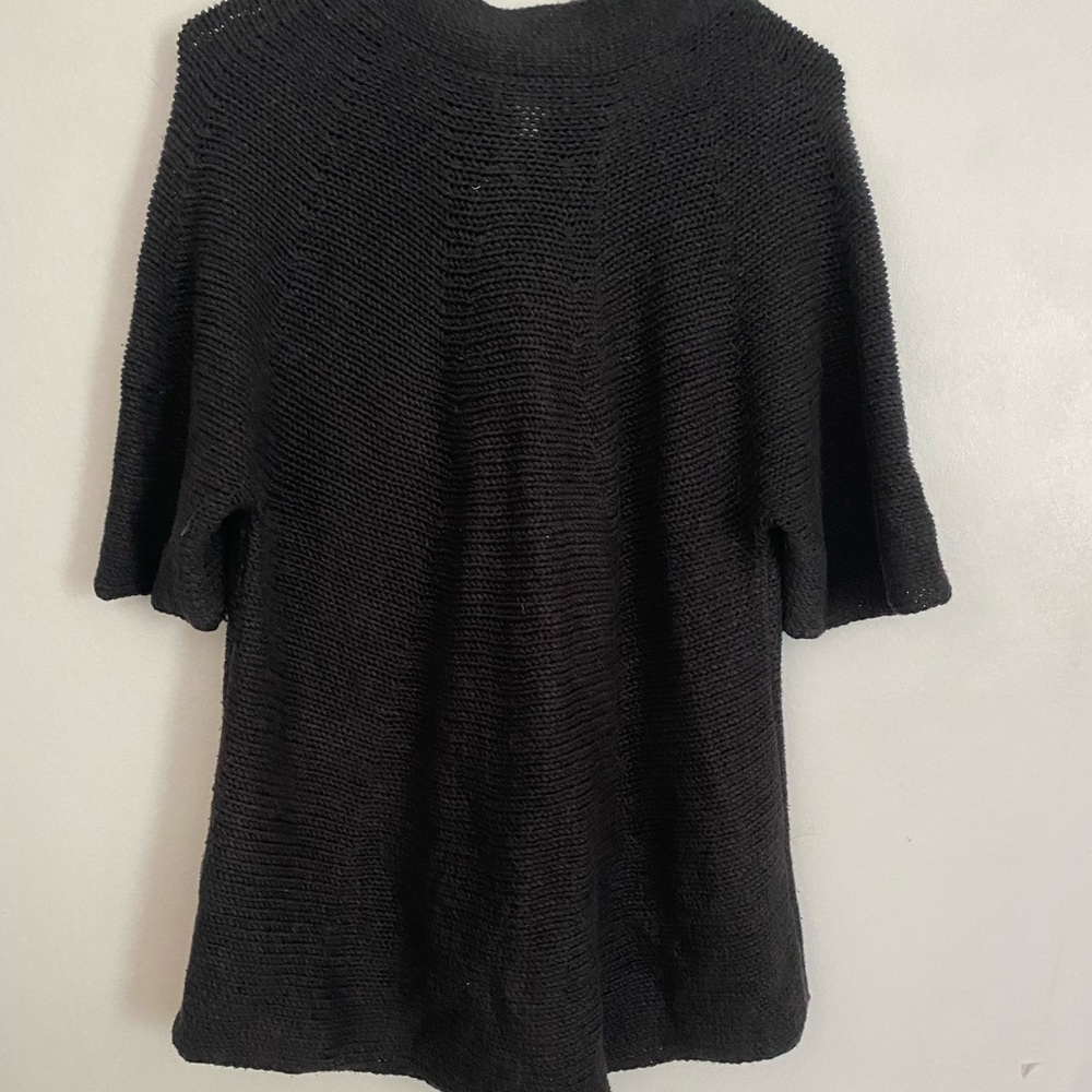 Loft dark gray knitted shirt sleeve cardigan-large - Picture 2 of 2